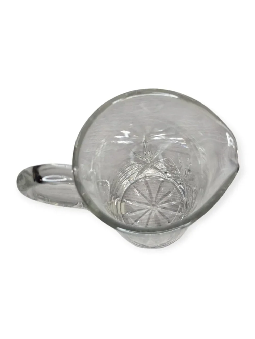 Vintage Sambor Clear Cut Glass Pitcher Classic Crystal-Look Made in Yugoslavia
